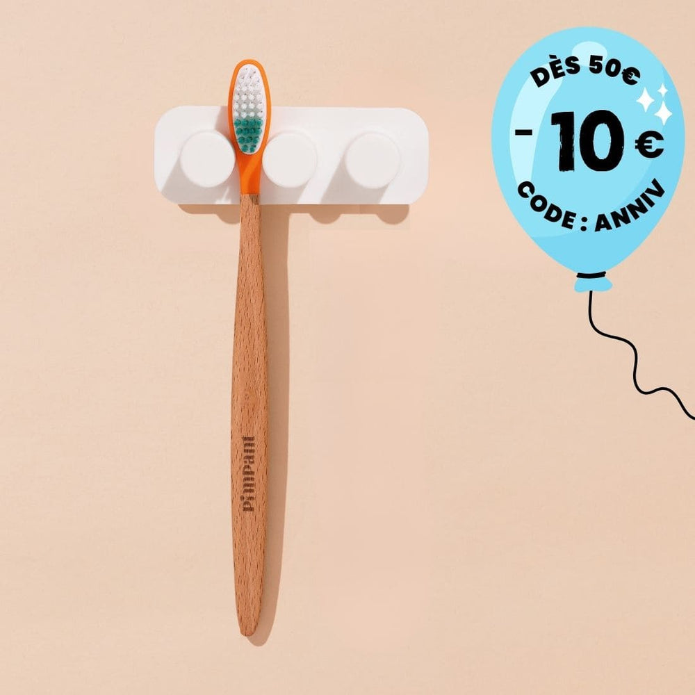 Porte Brosses à Dents Mural - 2 Places
