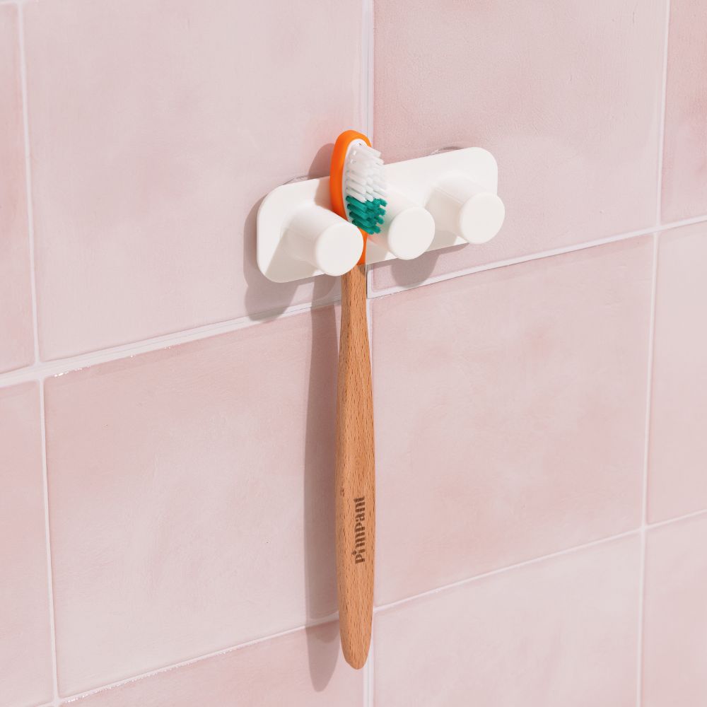 Support mural pour brosses à dents 2 places Pimpant