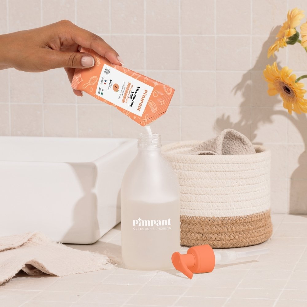 Shampoing rechargeable pour enfant parfum abricot Pimpant