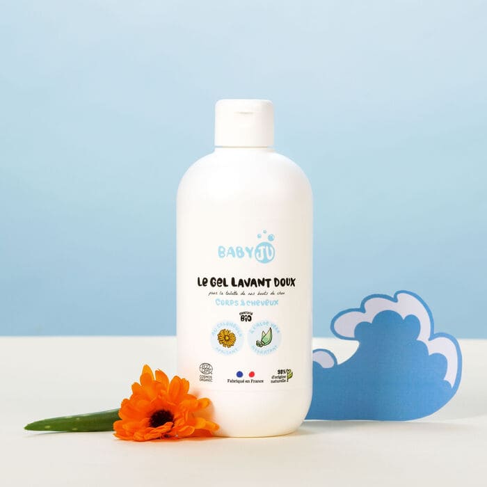 Gel lavant doux pour bébé corps et cheveux bio Pimpant