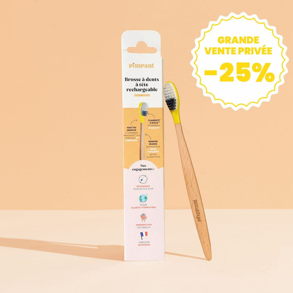 Brosse à dents à tête rechargeable (poils medium)