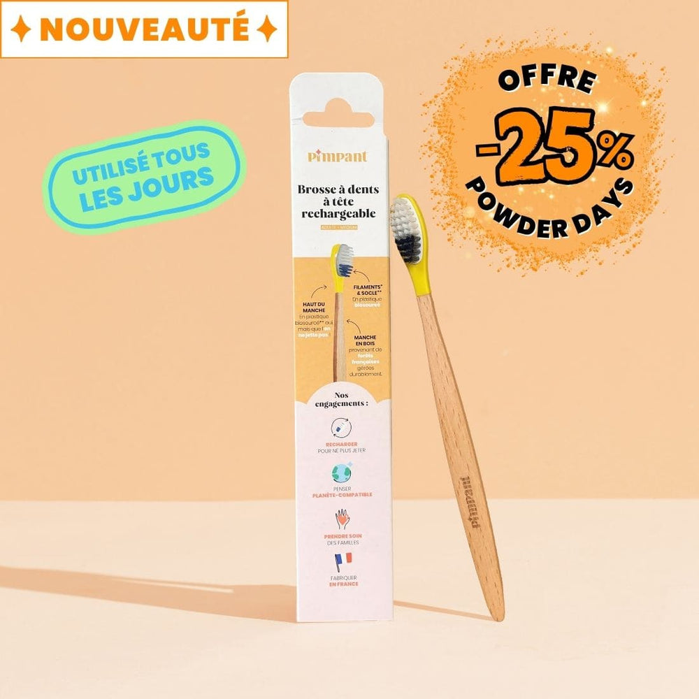 Brosse à dents à tête rechargeable (poils medium)