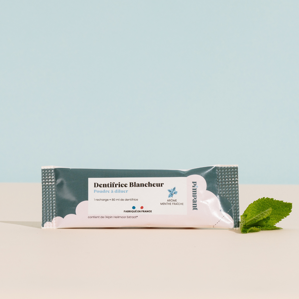 Recharge Dentifrice Rechargeable en Poudre à Diluer Blancheur Pimpant