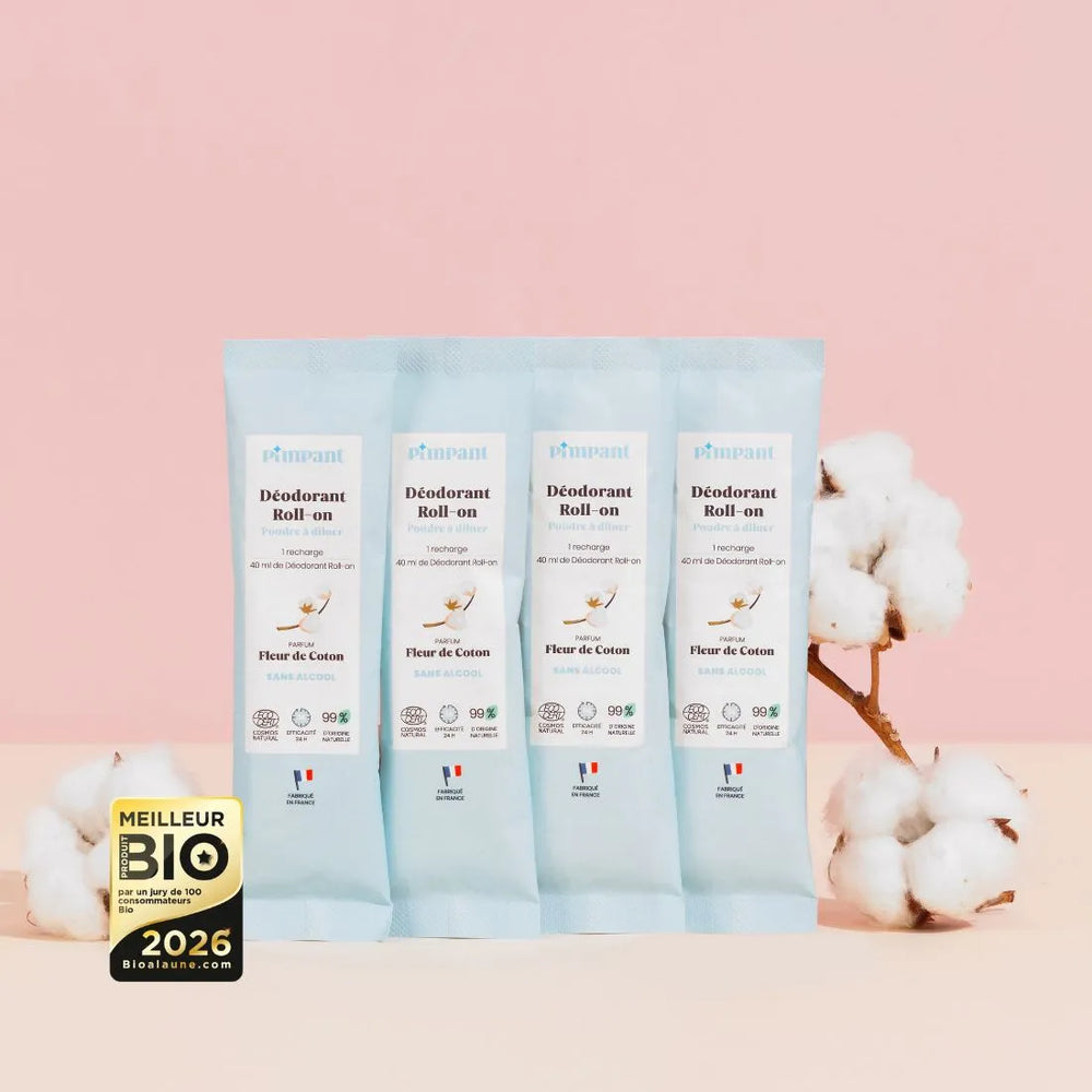 Recharges Déodorant Roll-On Fleur de Coton (x4)