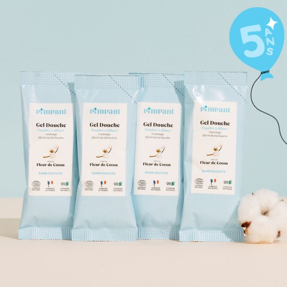 Recharges Gel Douche Fleur de Coton (x4)