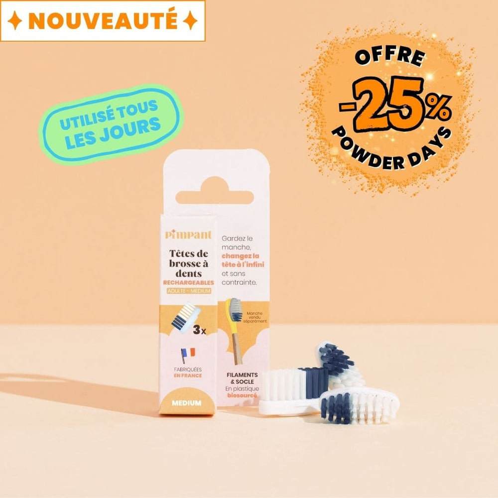 Têtes de Brosse à Dents (x3) (poils medium)