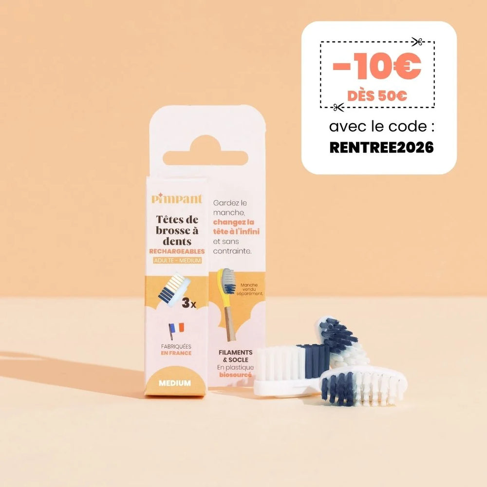 Têtes de Brosse à Dents (x3) (poils medium)