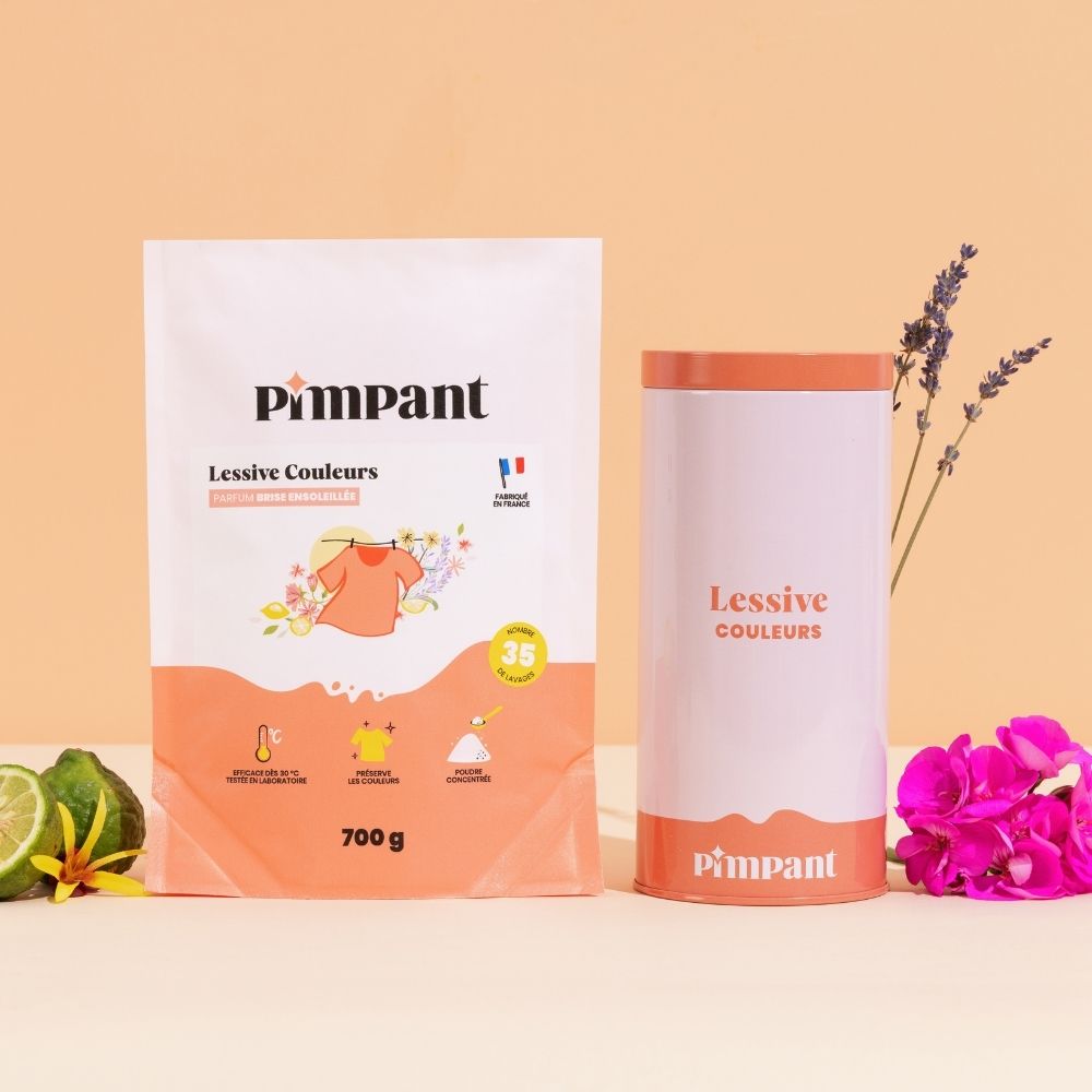 Kit Lessive Poudre Couleurs Pimpant avec fleurs du sud de la France