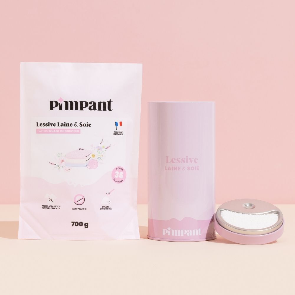 Kit Lessive Poudre Laine et Soie Pimpant avec doseur