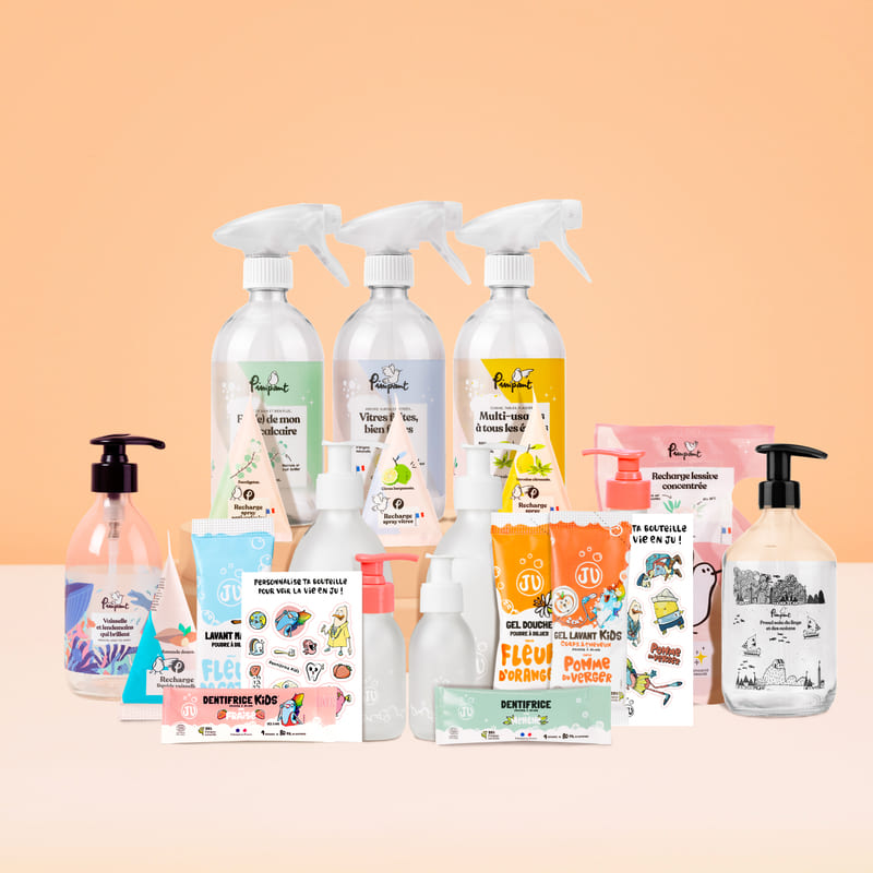 Kit découverte de produits rechargeables pour les familles