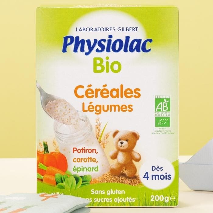 Céréales Physiolac bio aux légumes bébé dès 4 mois
